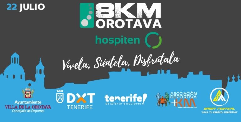 El Ayuntamiento de La Orotava y Hospiten, presentan la undécima edición de la carrera nocturna Hospiten 8KM OROTAVA.