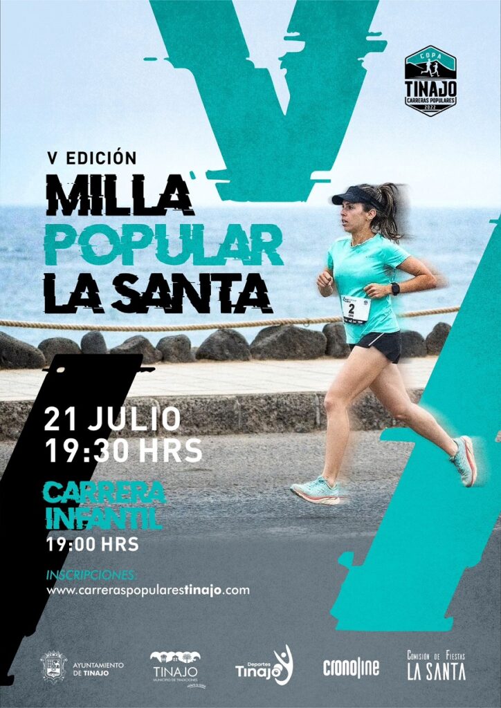 V edición de la Milla Popular La Santa. Una destacada carrera que se llevará a cabo el 21 de julio de 2023 en Tinajo, Lanzarote.