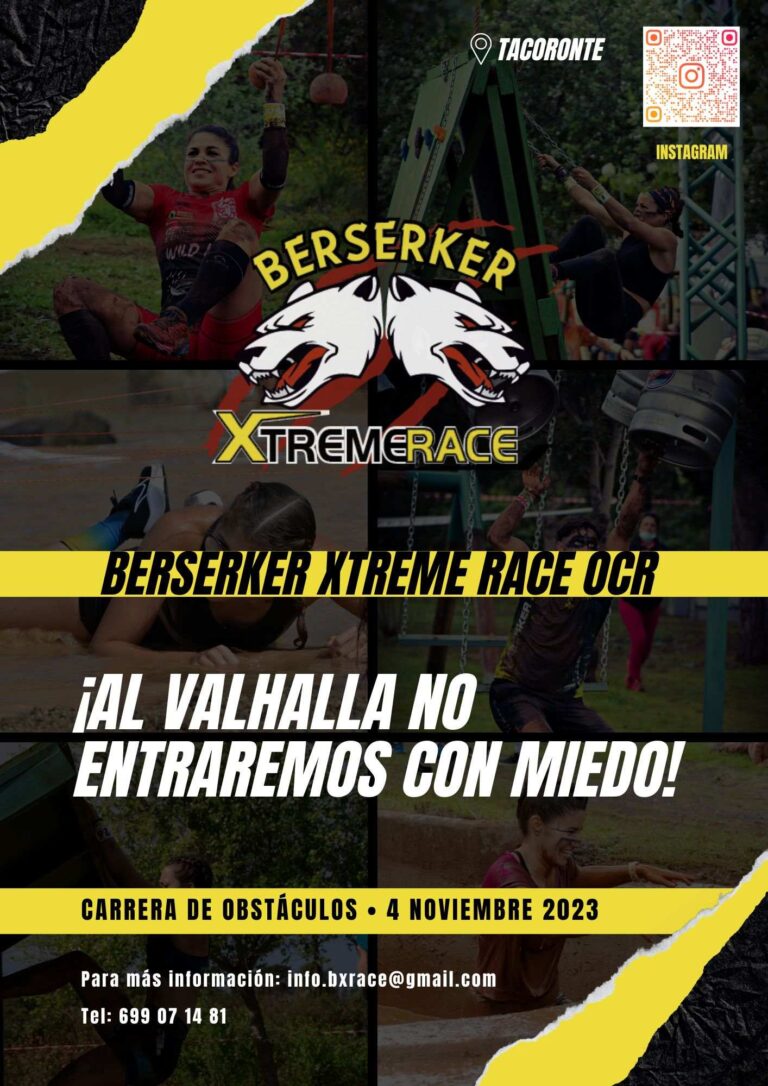 El Club Deportivo Deycanat, en alianza con el Ayuntamiento de Tacoronte, presenta la esperada Berserker Xtreme Race.