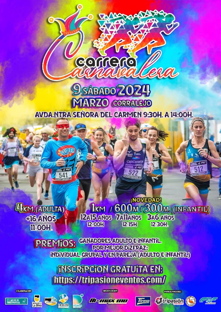 Corralejo se prepara para recibir la séptima edición de la Carrera Carnavalera 2024, un evento deportivo lleno de color y emoción