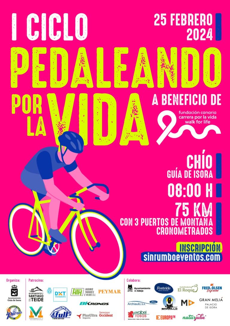 El 25 de febrero de 2024, se llevará a cabo la I Edición de Pedaleando por la Vida, prueba solidaria organizada por Parada Chío.