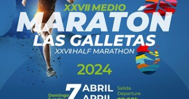 El XXVII Medio Maratón Las Galletas 2024 está programado para el domingo 7 de abril en Las Galletas, Arona.
