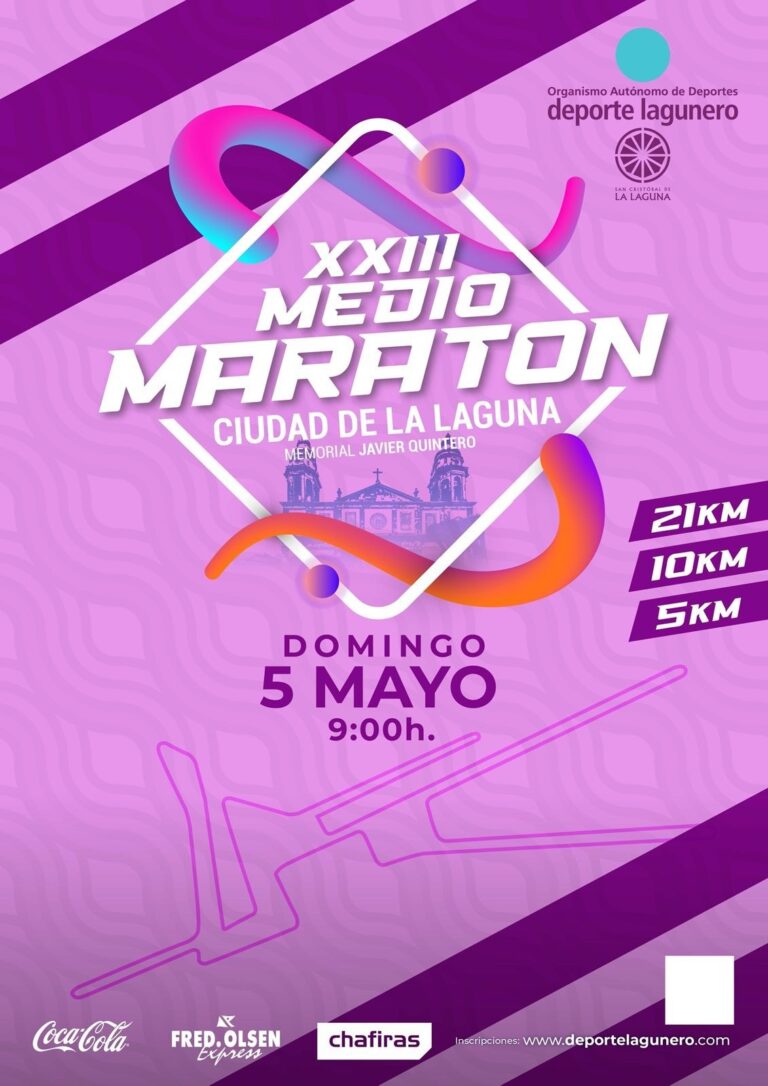 San Cristóbal de La Laguna, en Tenerife, acogerá el próximo 5 de mayo, Medio Maratón Ciudad de La Laguna, en su 23ª edición.
