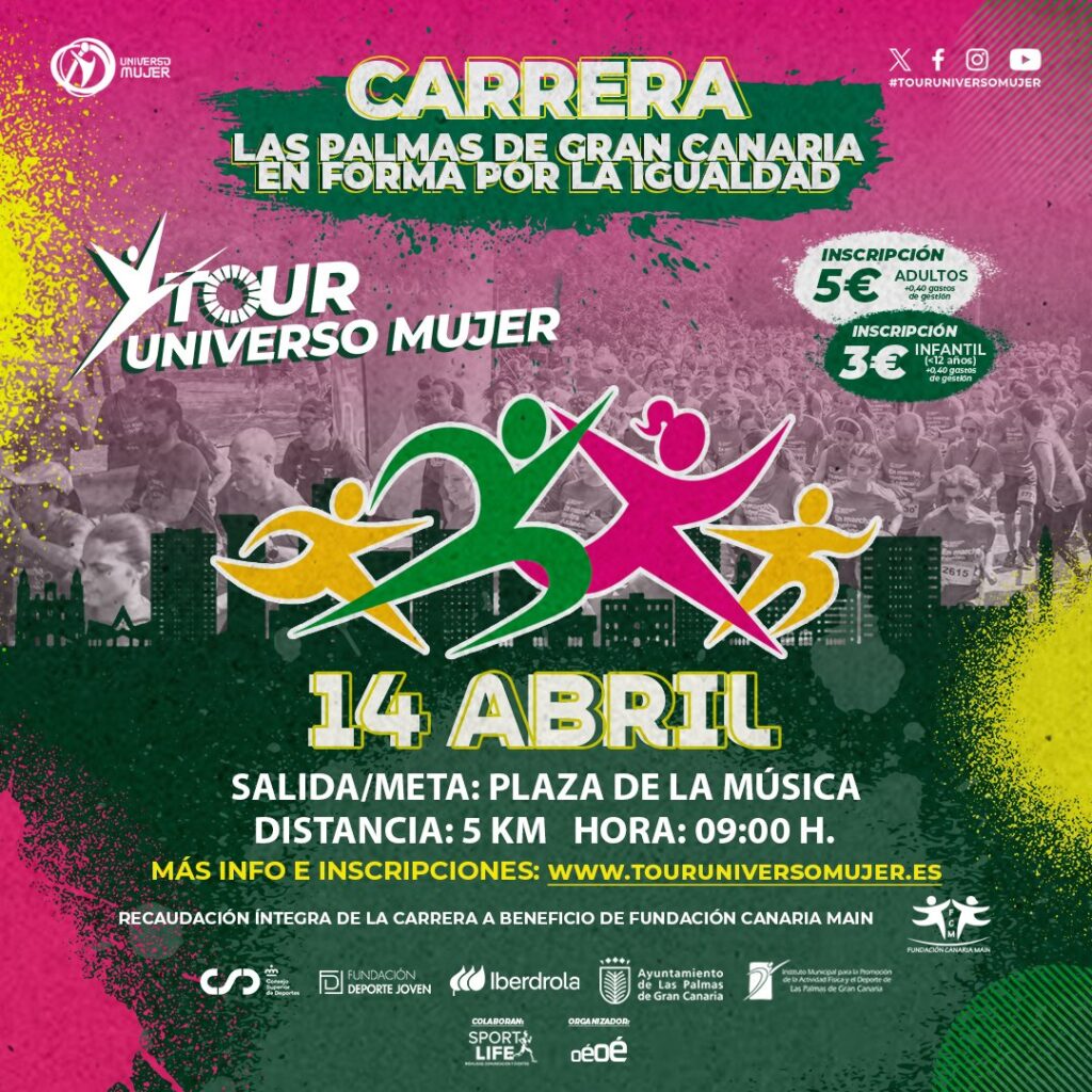 Las Palmas de Gran Canaria será el lugar de la primera parada del XXV Tour Universo Mujer. Se celebrará el 14 de abril en el parque El Rincón