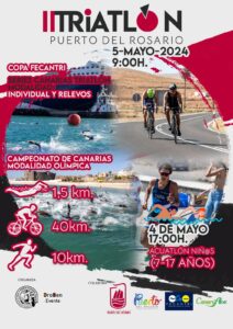 El Triatlón Puerto del Rosario celebrará su segunda edición durante los días 4 y 5 de mayo, con diversas modalidades y recorridos.
