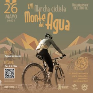 Vuelve, un años más, la XVI Marcha Ciclista Buenavista del Norte “Monte del Agua”. Se celebrará el próximo domingo 26 de mayo.