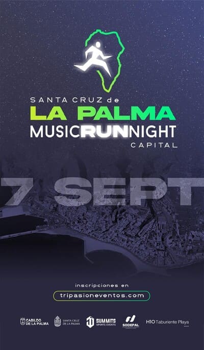 El próximo sábado 7 de septiembre, La Palma se vestirá de gala para celebrar la I ‘Santa Cruz de La Palma Music Run Night Capital’.