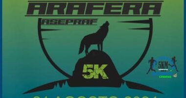 La Concejalía de Deportes del Ayuntamiento de Arafo se complace en anunciar la V 5K Nocturna Arafera el miércoles 21 de agosto.