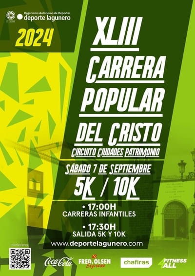 La ciudad de La Laguna, en Tenerife, se prepara para acoger la XLIII Carrera Popular del Cristo el próximo sábado 7 de septiembre.