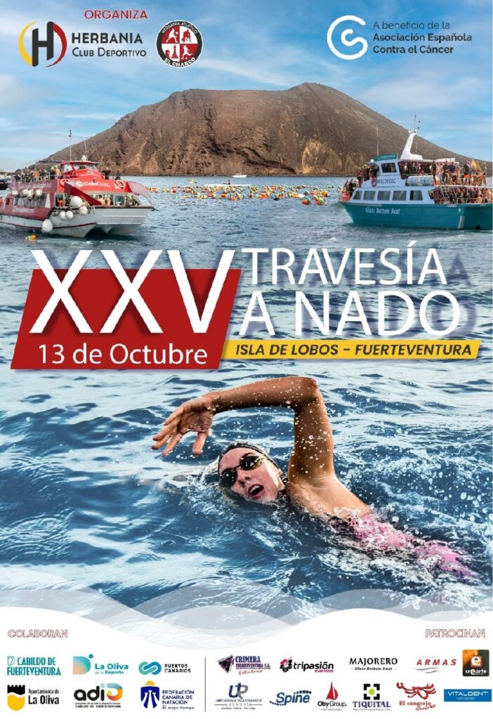 El próximo domingo 13 de octubre de 2024, se celebrará la esperada XXV Travesía a Nado Isla de Lobos-Isla de Fuerteventura.