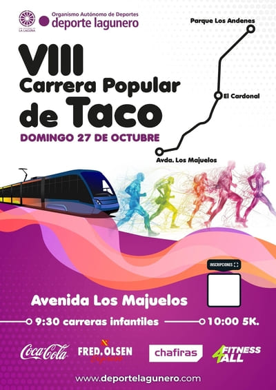 El próximo 27 de octubre, las calles de La Laguna se llenarán de corredores y entusiastas con la celebración de la VIII Carrera Popular Taco.