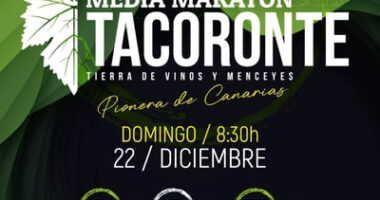 XXXIV edición de la Media Maratón Ciudad de Tacoronte, la prueba de media maratón más antigua de Canarias.