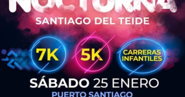 El próximo 25 de enero, Santiago del Teide, se llenará de deporte con la celebración de la XII Carrera Urbana Nocturna Santiago del Teide.