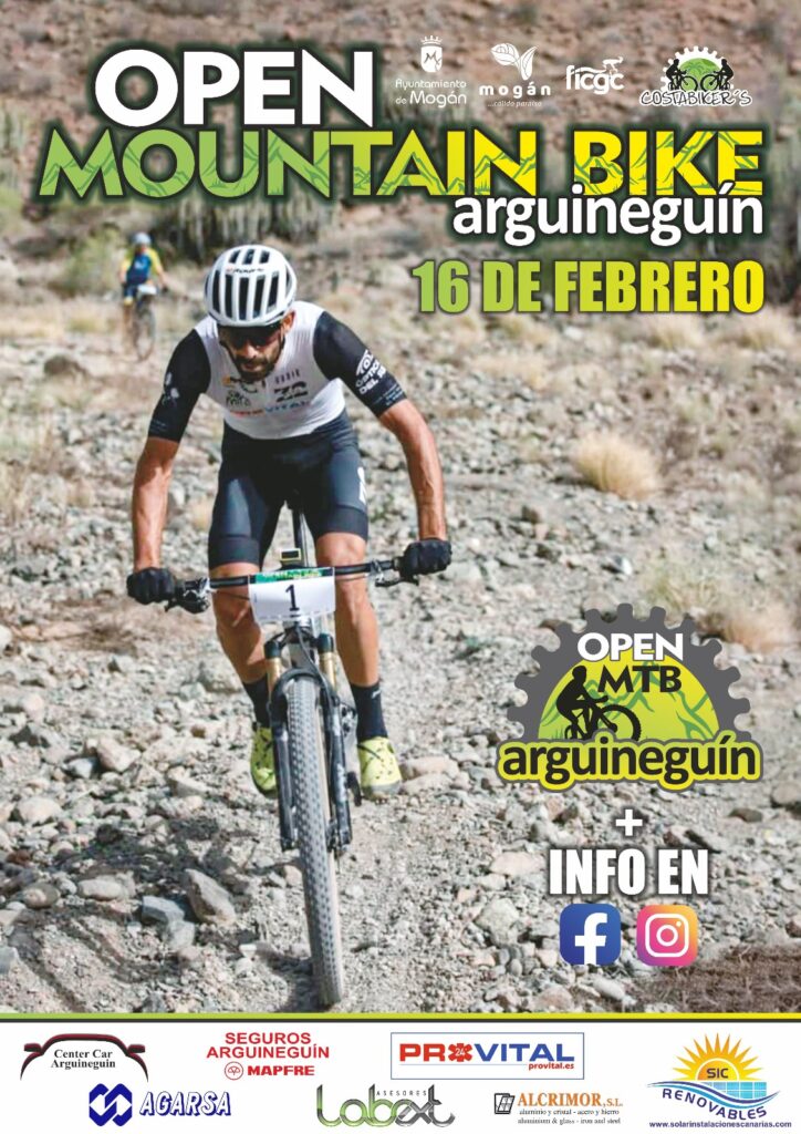 El próximo 16 de febrero de 2025, la localidad de Arguineguín, en el municipio de Mogán, será el escenario de la Open MTB Arguineguín