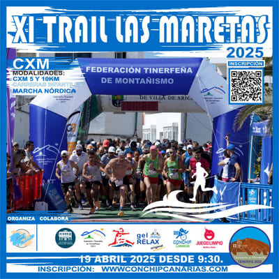 El próximo 19 de abril de 2025, la localidad de Las Maretas, en el municipio de Arico, acogerá la XI edición del Trail Las Maretas