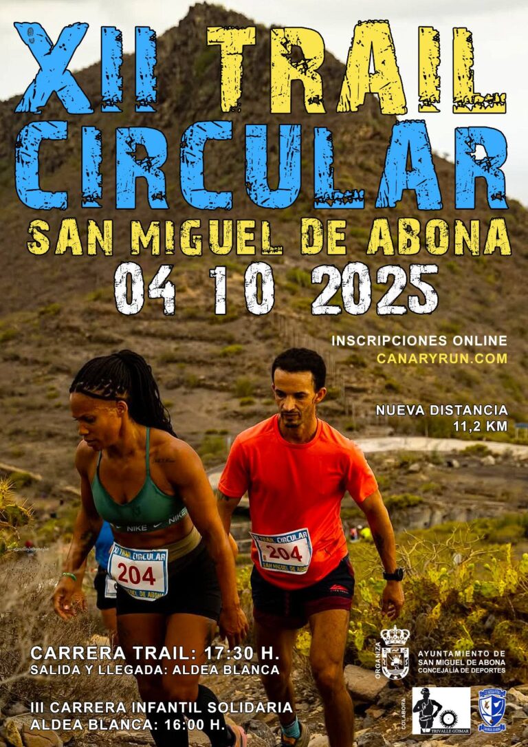 El municipio de San Miguel de Abona se prepara para la duodécima edición de su ya emblemático XII Trail Circular San Miguel de Abona.