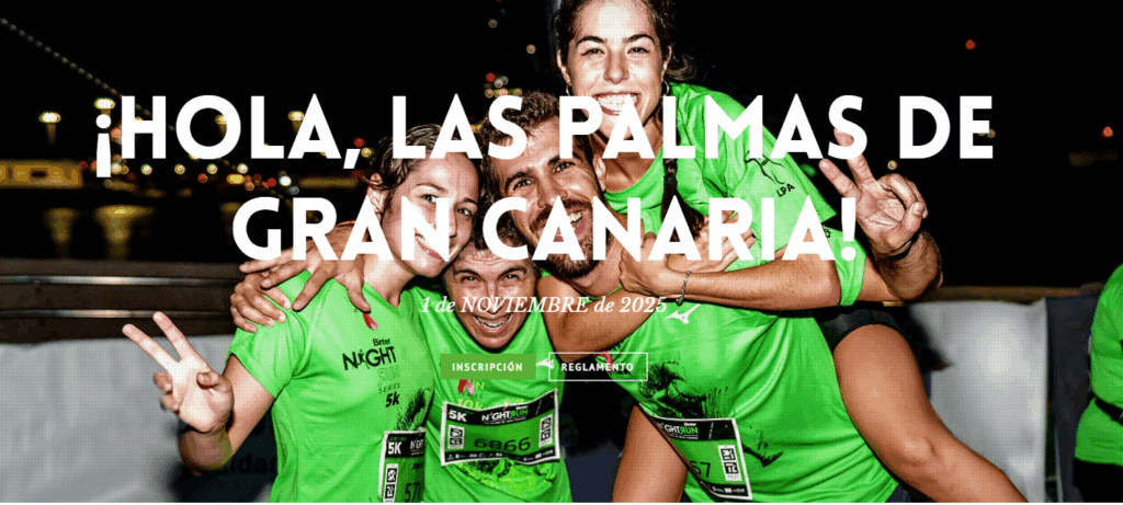 La Binter NightRun Las Palmas de Gran Canaria regresa el 1 de noviembre, consolidada como una de las carreras nocturnas más populares.