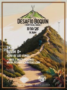 El próximo 11 de octubre los amantes del trail tienen una cita en Icod de los Vinos, donde se celebrará el Desafío Boquín Vertical Race 2025