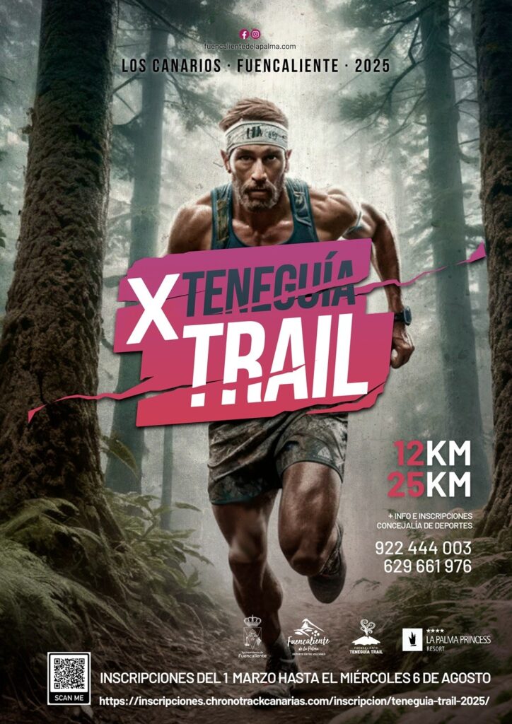 El próximo 16 de agosto Fuencaliente se convertirá nuevamente en epicentro del trail canario con la celebración de la X Teneguía Trail.