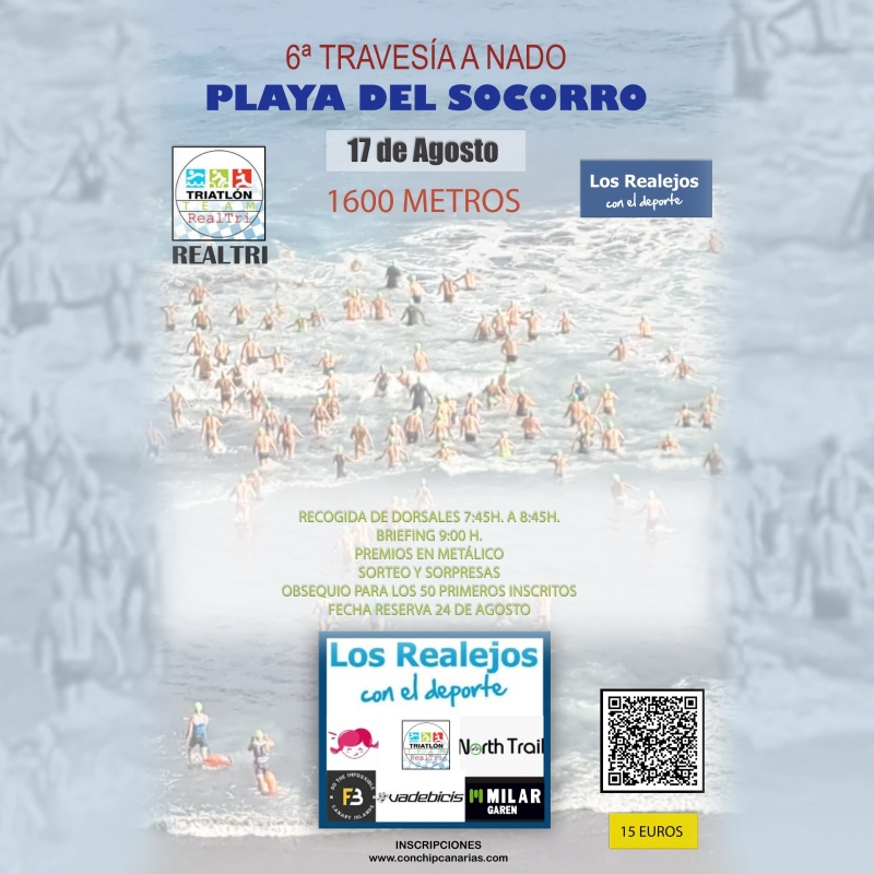Los Realejos volverá a convertirse en el escenario de una de las pruebas más esperadas: la Travesía a Nado Playa El Socorro – Los Realejos
