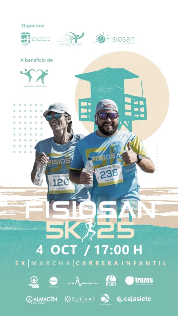 El sábado 4 de octubre se celebrará una nueva edición de la Fisiosan 5K, evento que combina deporte, convivencia y solidaridad