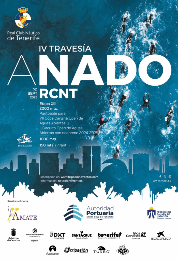 Santa Cruz de Tenerife volverá a vibrar con una de las pruebas más esperadas del calendario regional de natación: la IV Travesía a Nado RCNT