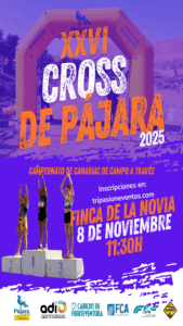 El próximo 8 de noviembre, a partir de las 11:30 h, el municipio majorero de Pájara acoge el XXVI Cross de Pájara. 