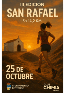 La Carrera Popular San Rafael, que este 2025 celebra su tercera edición en Teguise, uno de los pueblos más emblemáticos de la isla.