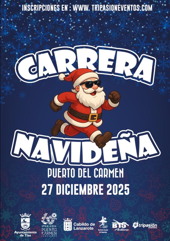 La Carrera Navideña de Puerto del Carmen regresa este sábado 27 de diciembre de 2025 en la Plaza de Las Naciones.