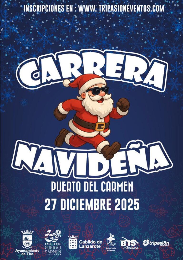 La Carrera Navideña de Puerto del Carmen regresa este sábado 27 de diciembre de 2025 en la Plaza de Las Naciones.