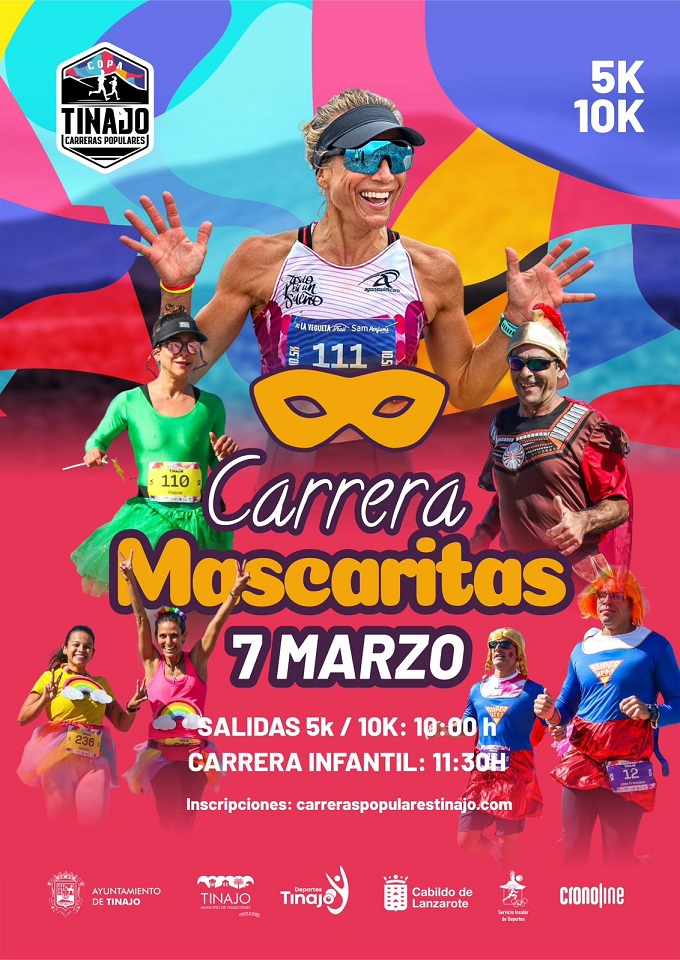 ¡Vuelve la Carrera Mascaritas 2026 a Tinajo! Carnaval, deporte y mucho color