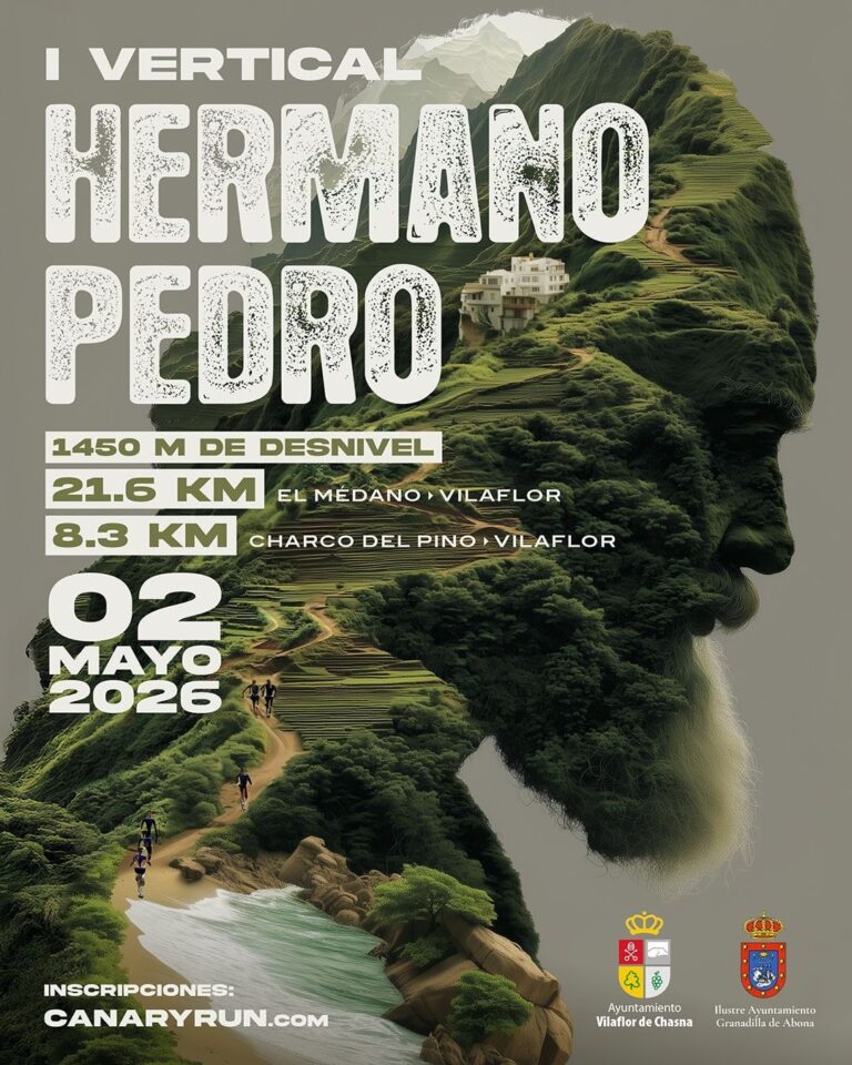 La I Vertical Hermano Pedro se celebrará el 2 de mayo de 2026 con salida en El Médano. La prueba contará con dos modalidades.