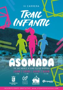 El próximo sábado 26 de abril de 2026, a partir de las 11:00 horas, se celebrará el IV Trail Infantil La Asomada 2026.