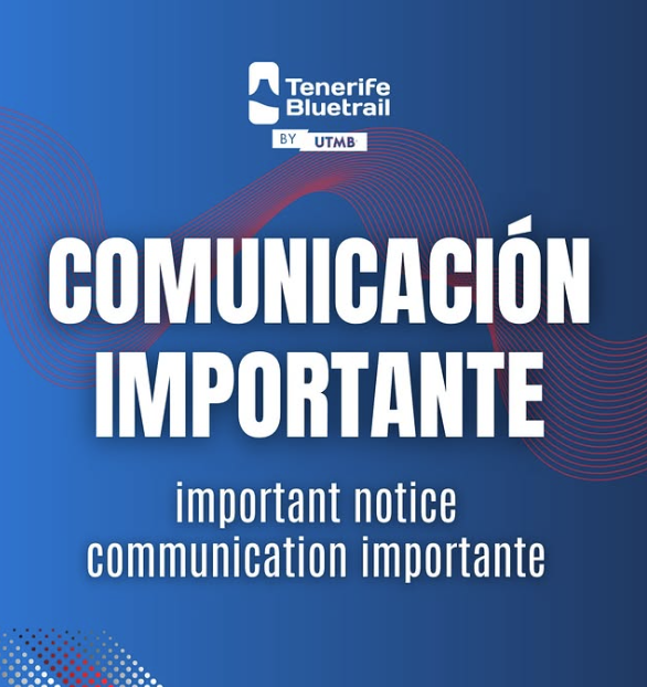 Se cancela la Tenerife Bluetrail by UTMB, la borrasca ‘Therese’ obliga a suspender la gran cita del trail en la isla.